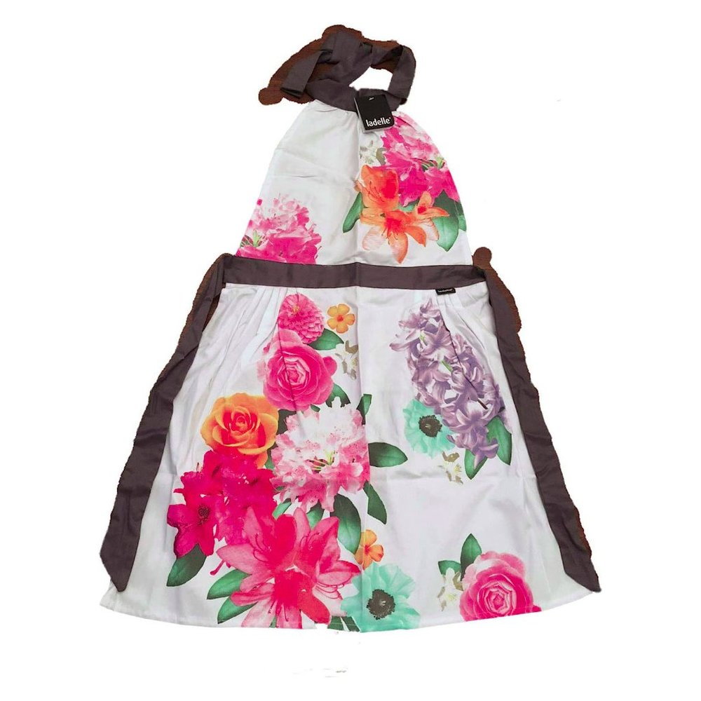 NWT Ladelle Beautiful Floral Pattern Cora Apron by Ladelle® AZO Free